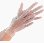 LUVA VINIL COM PÓ P TRANSPARENTE UNIDADES INDIVIDUAIS