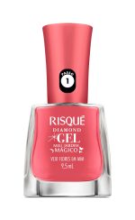 ESMALTE RISQUE DIAMOND GEL VEJO FLORES EM MIM 9,5ML