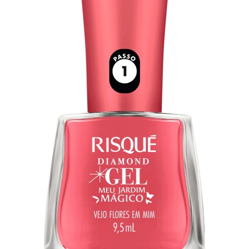 ESMALTE RISQUE DIAMOND GEL VEJO FLORES EM MIM 9,5ML