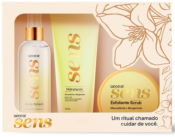 KIT SENS C/3 ITENS MACADAMIA E BERGAMOTA LABOTRAT