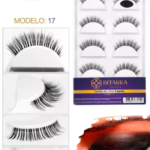 CÍLIOS POSTIÇOS BITARRA 5 PARES -17