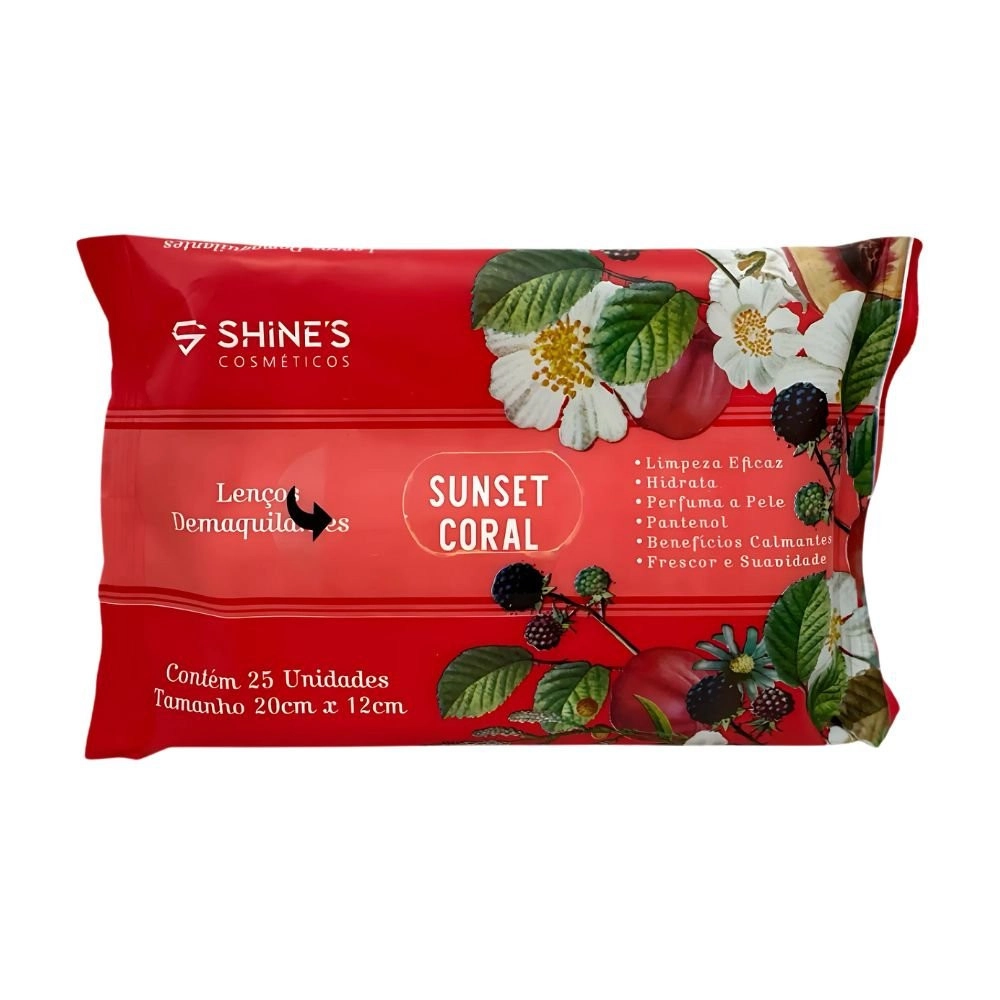 LENÇOS DEMAQUILANTES SUNSET CORAL SHINE´S