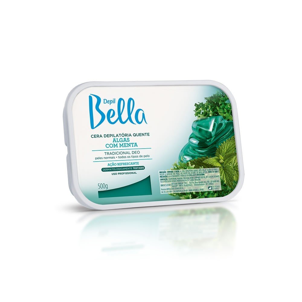 CERA DEPILATÓRIA QUENTE ALGAS COM MENTA 500G
