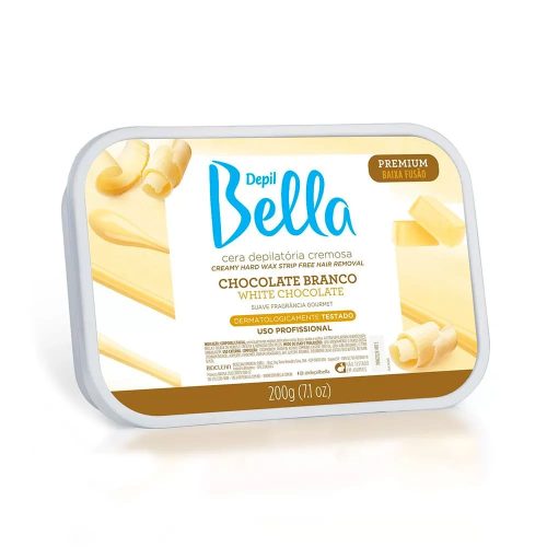 CERA DEPILATÓRIA CREMOSA CHOCOLATE BRANCO 200G DEPIL BELLA