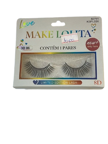 CÍLIOS POSTIÇOS MAKE LOLITA 8D