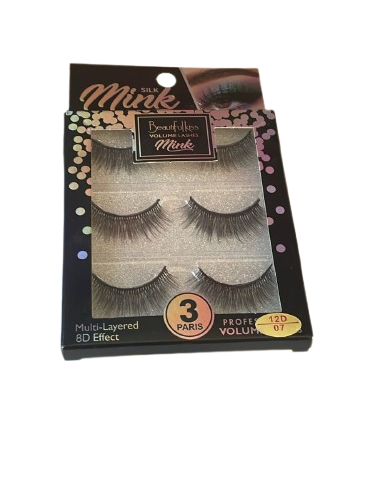 CÍLIOS POSTIÇOS SILK MINK EFEITO 8D