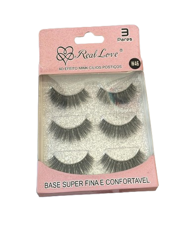 CÍLIOS POSTIÇOS REAL LOVE EFEITO 6D