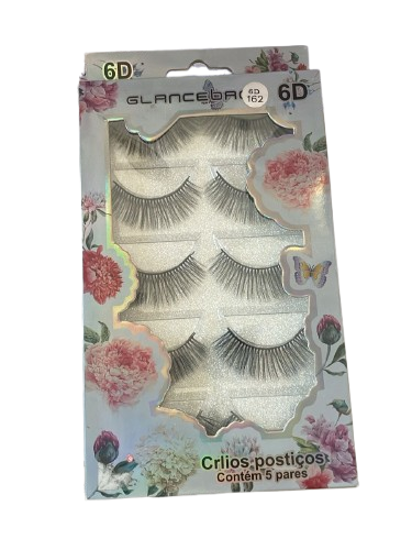 CÍLIOS POSTIÇOS GLANCEBACH 6D C/5 PARES