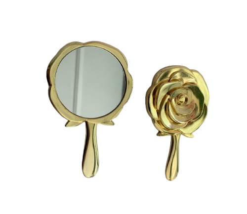 ESPELHO DE MAO DOURADO