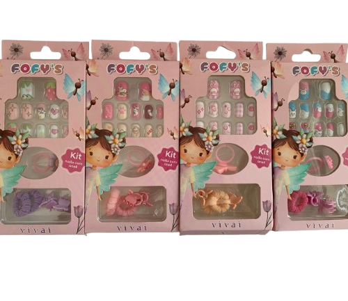 KIT NAIL INFANTIL COM ACESSORIOS