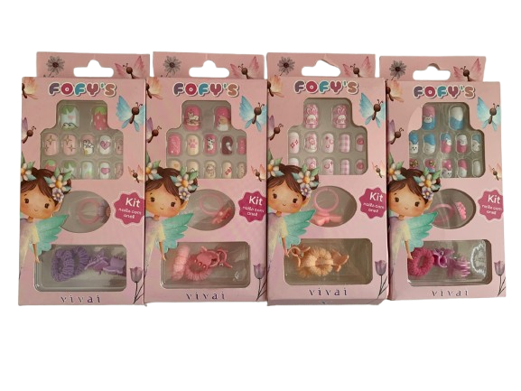 KIT NAIL INFANTIL COM ACESSORIOS