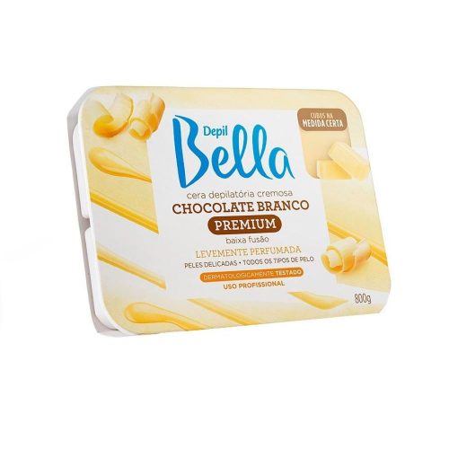 CERA CHOCOLATE BRANCO 800G DEPIL BELLA