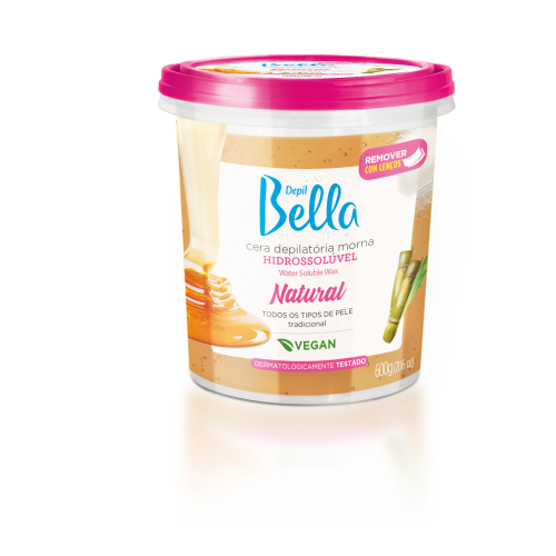 CERA HIDROSSOLÚVEL NATURAL 600G DEPIL BELLA