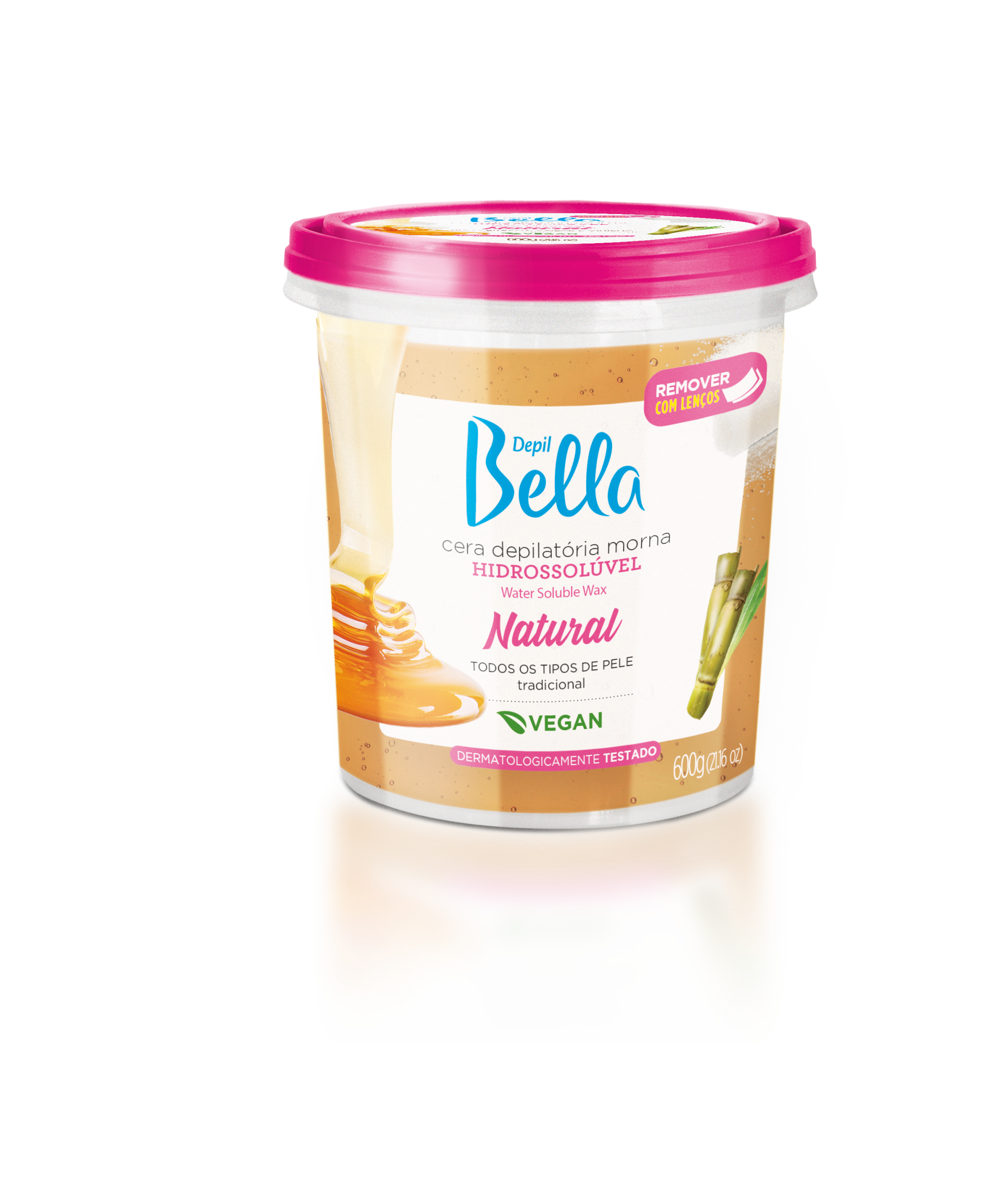 CERA HIDROSSOLÚVEL NATURAL 600G DEPIL BELLA