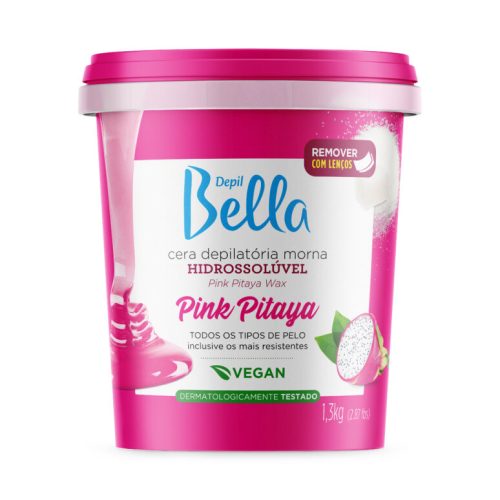 CERA HIDROSSOLÚVEL PINK PITAYA 1,3KG DEPIL BELLA