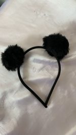 TIARA COM BOLINHAS COR PRETO