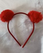 TIARA COM BOLINHAS COR VERMELHO