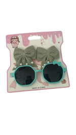 KIT ÓCULOS INFANTIL + LAÇOS COR VERDE