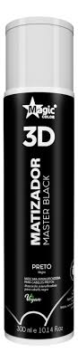 MATIZADOR 3D MASTER BLACK 300ML MAGIC COLOR-PRETO