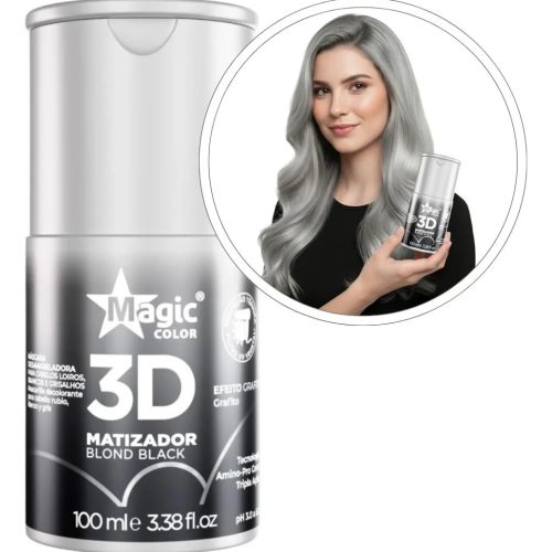 Matizador 3d Blond Black 100ml Magic Color Efeito Grafite