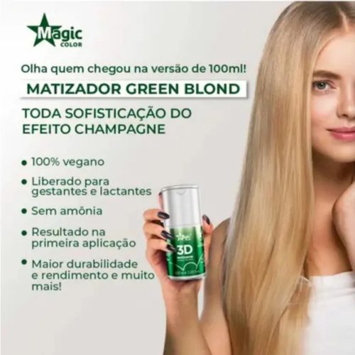 Matizador 3d Magic Color Green Blond 100ml