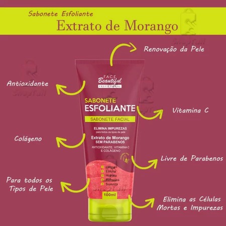 SABONETE FACIAL ESFOLIANTE FACE BEAUTIFUL MORANGO