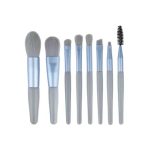 Kit 8 Pincéis Maquiagem Com Estojo Transparente Para Viagem